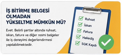 Geçici Madde 2 ve Geçici Madde 3 Kapsamındaki İş Deneyimleri