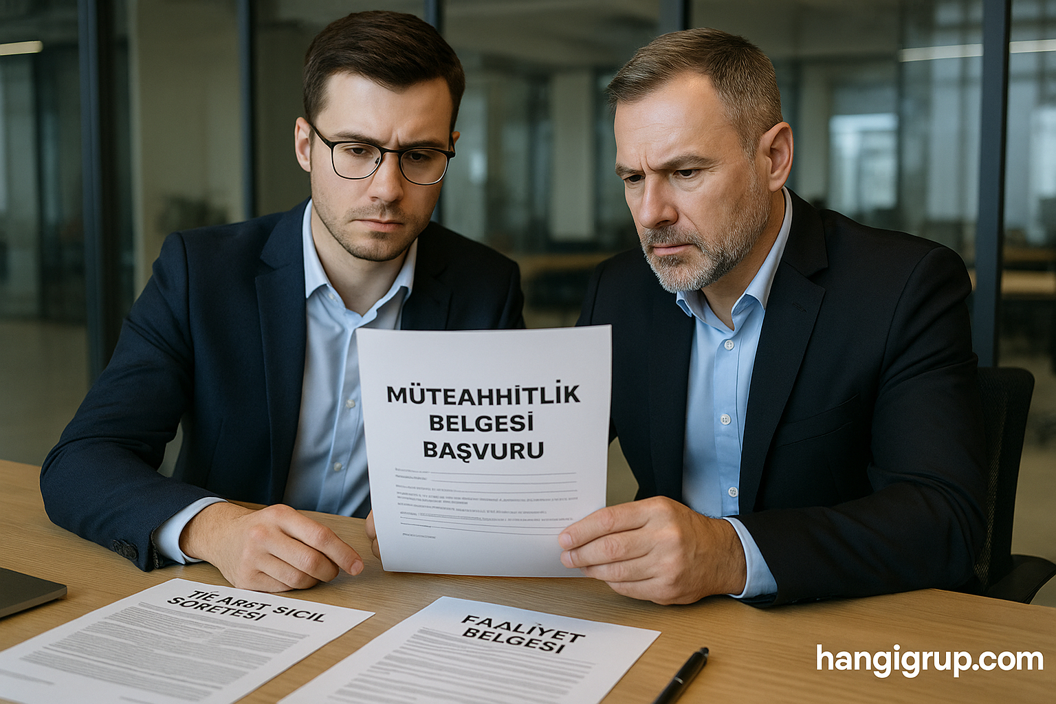 Müteahhitlik belgesi başvuru şartlarını inceleyen danışman – hangigrup.com